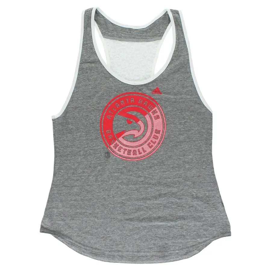 Adidas Womens Atlanta Hawks Energized Tank Gray Xl, Color: Gray/White/Red 100% Authentic