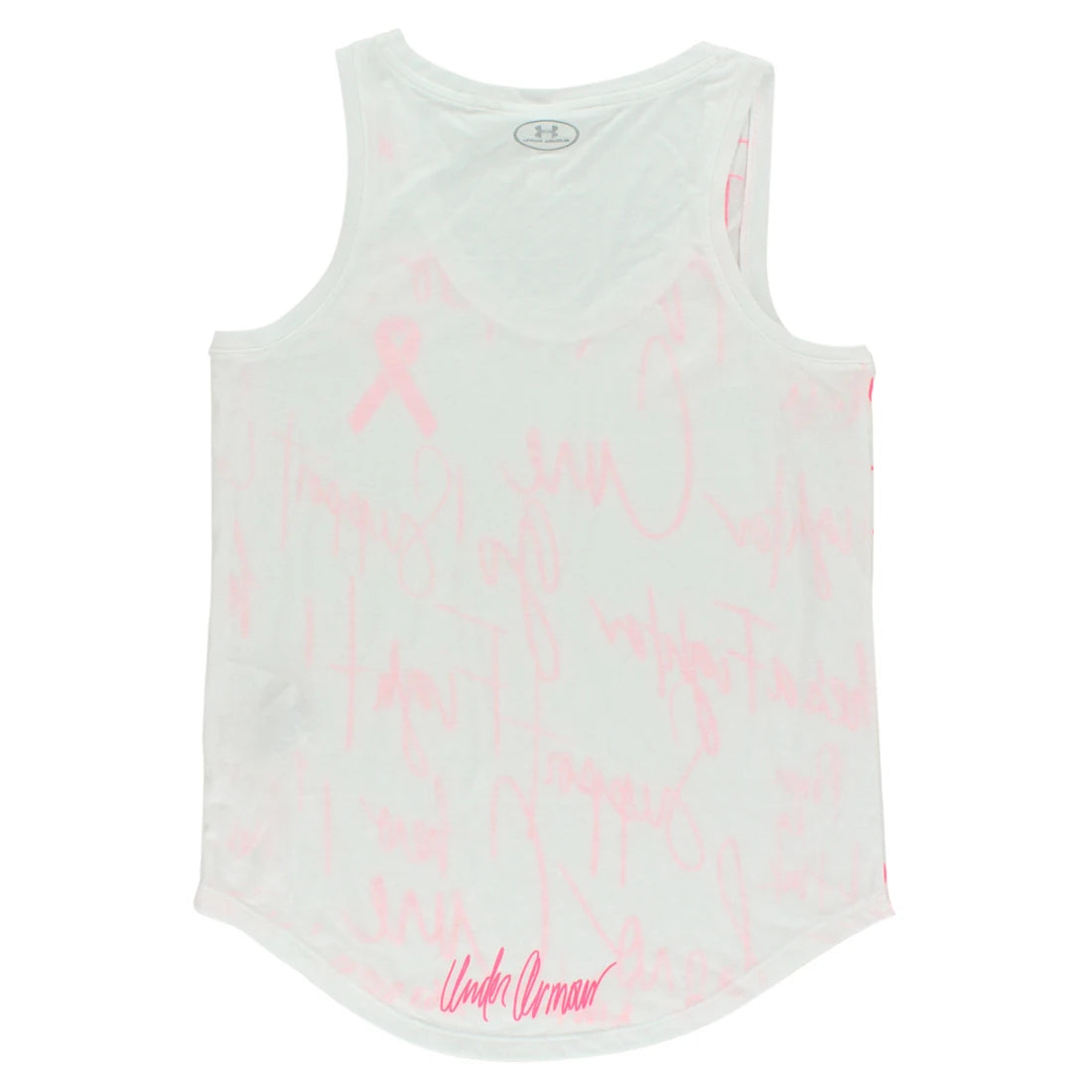 For Under for Womens Power in Pink Allover Print Tank Top White S Color White/Pink | 100% Authentic Made in China