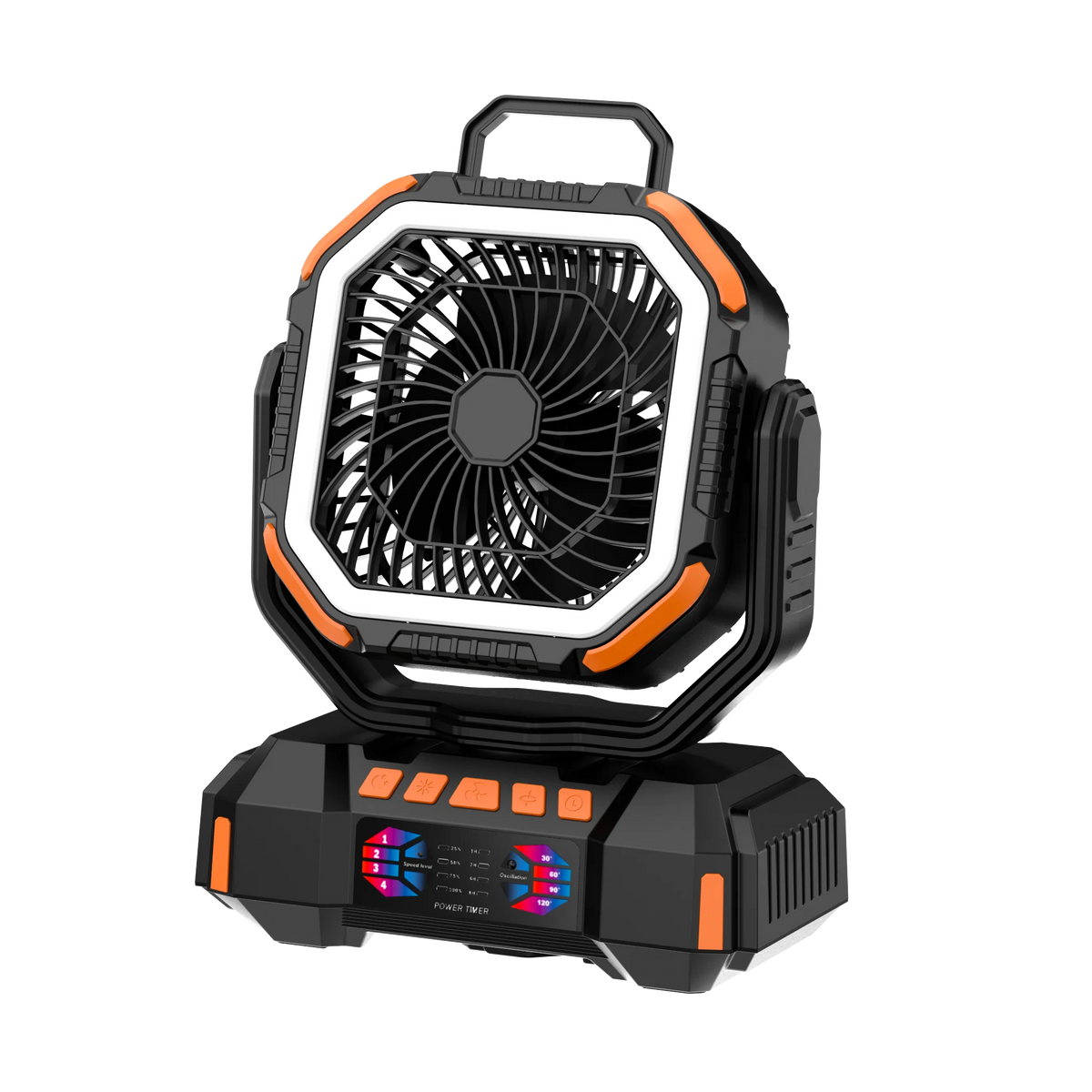 F22S 40000mAh Ventilateur Big Battery Double Motor USB Portable Camping Fan Rechargeable with Power Bank Night Light for Tent