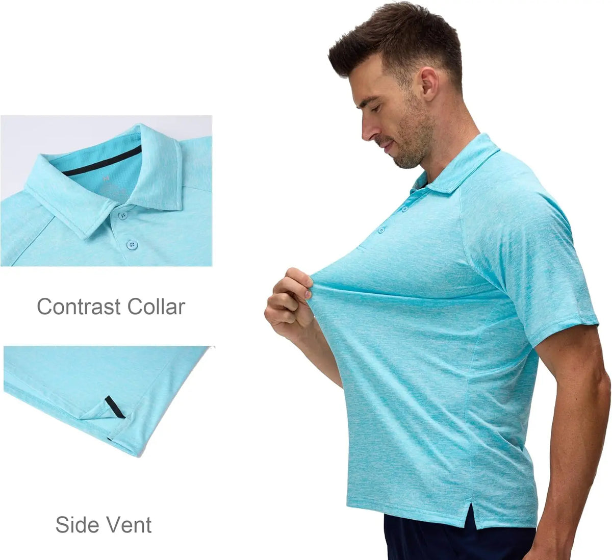 High Quality Unisex Anti-Wrinkle Knitted Golf for Shirts Moisture Wicking Quick Dry Short Sleeve Casual Customized Digital