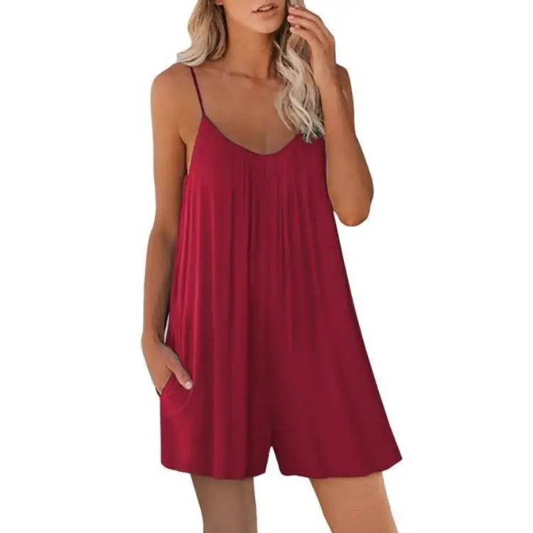 2025 Women Custom Solid Color Jumpsuits Fashion Summer Clothing for Women Tie-dye Top One Piece Playsuits Loose Women Bodysuit