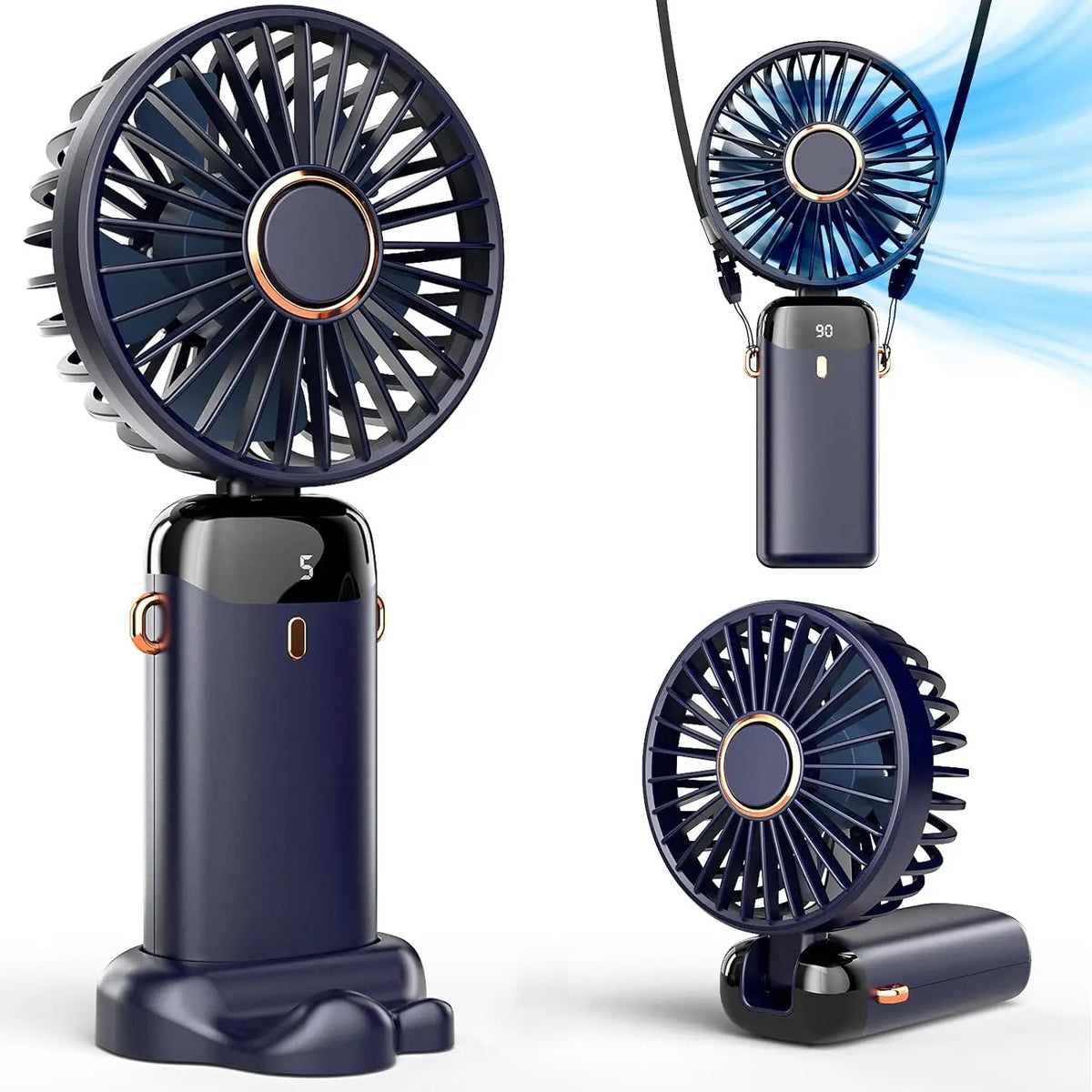 2026 New USB Handheld Fan Portable Mini Fan Charging Foldable Electric Fan for Office Student Car Outdoor Use Perfect Gift