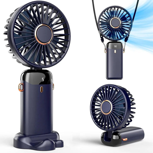 2026 New USB Handheld Fan Portable Mini Fan Charging Foldable Electric Fan for Office Student Car Outdoor Use Perfect Gift