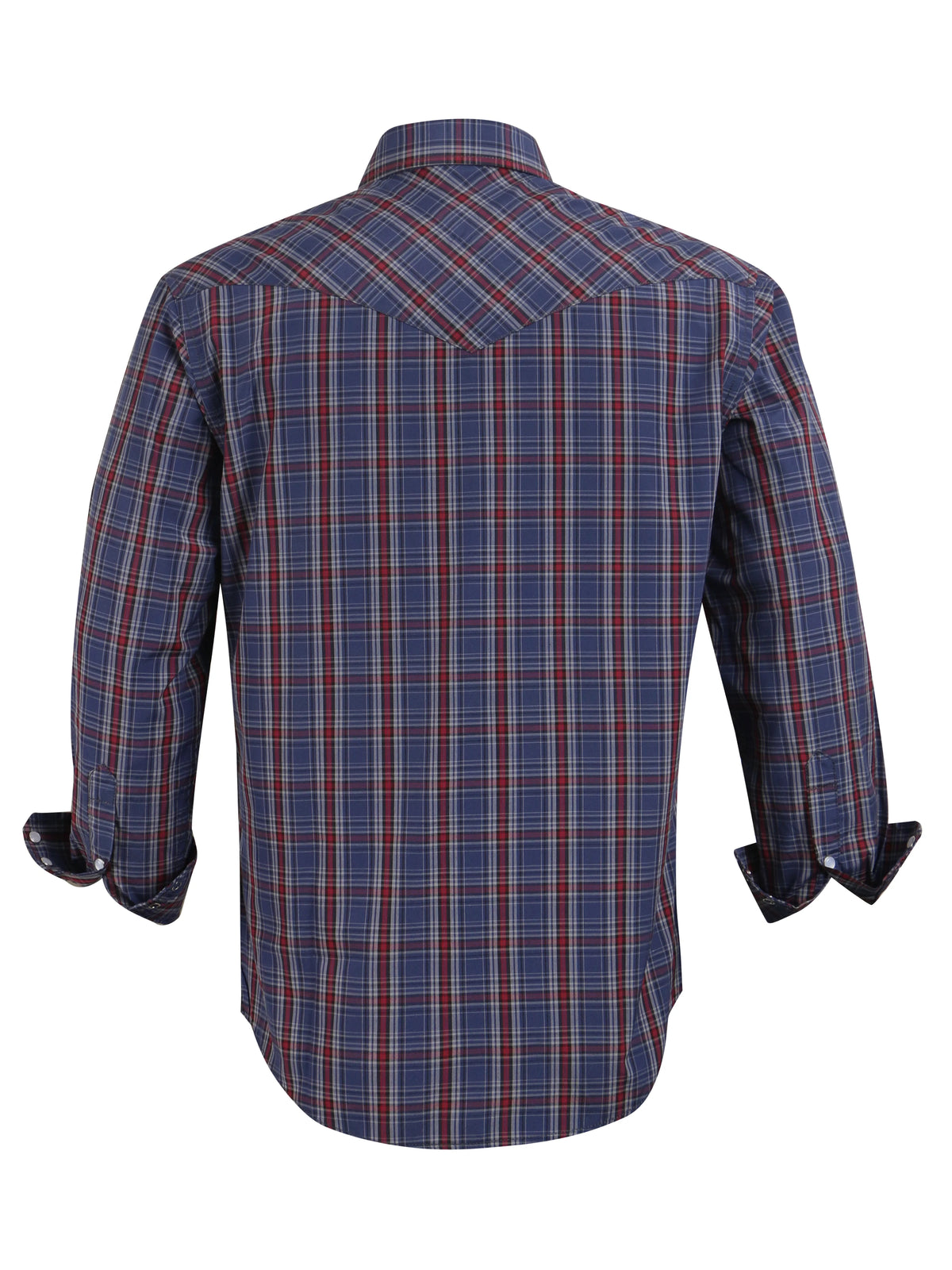 Men's Western Pearl Snap Button up Casual Cowboy Long Sleeve Two Pockets Work Plaid Shirts