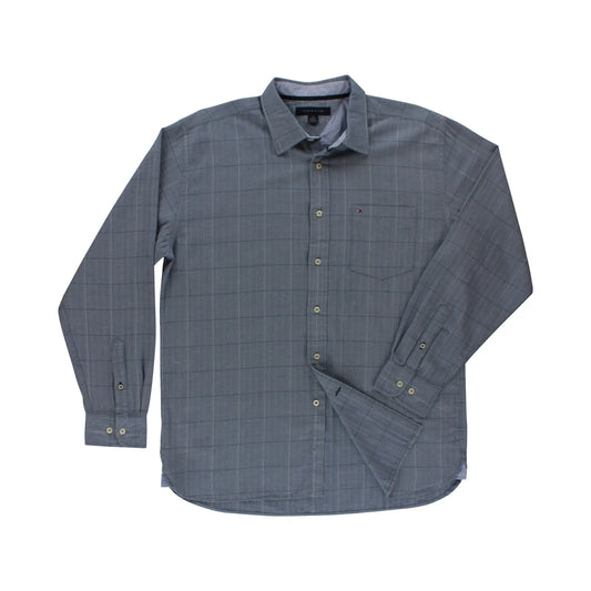 For for Men's Collar Striped Button Down Light Blue Color Blue | 100% Authentic | Made in China