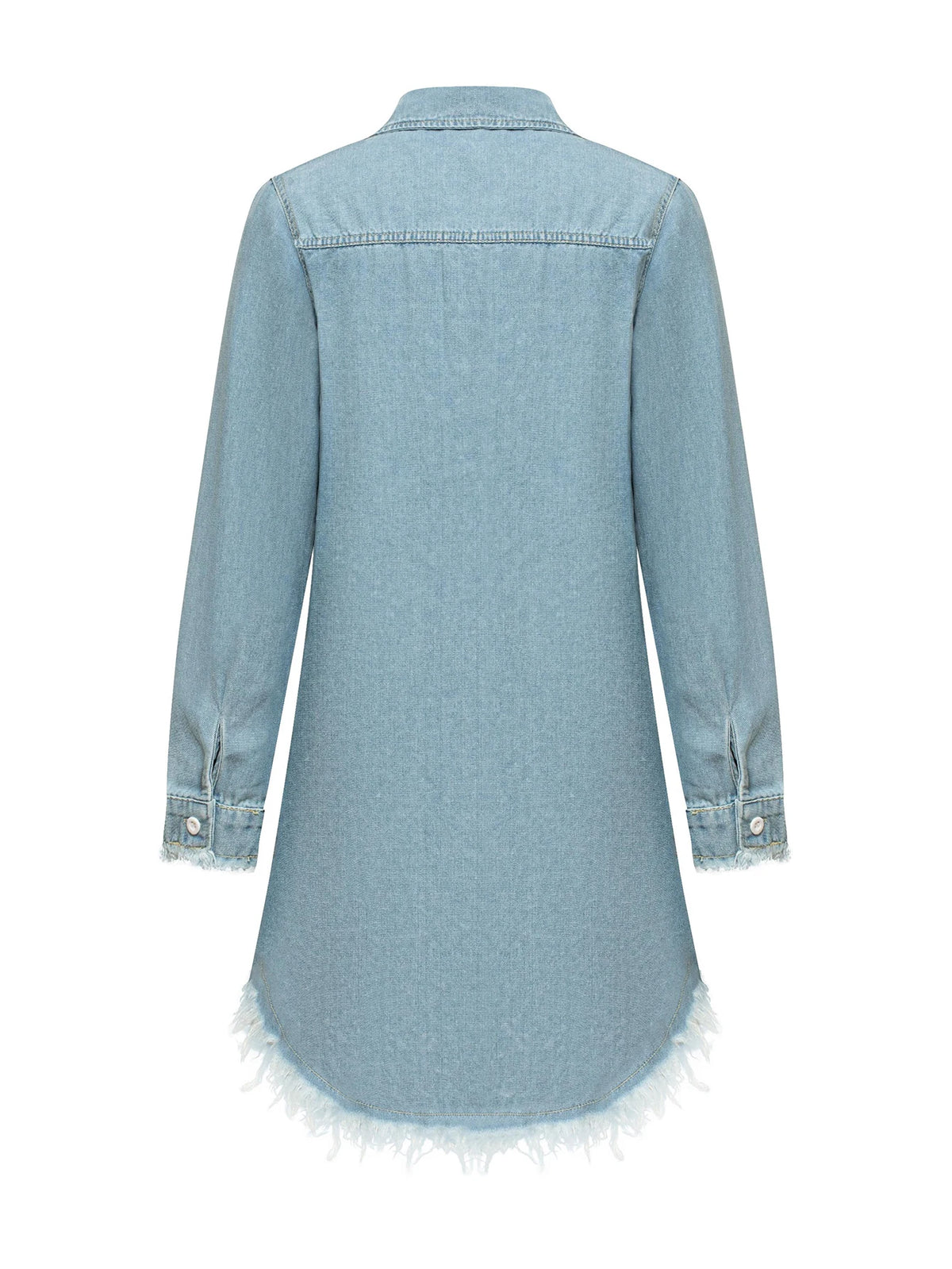 Women's Vintage Midi Dress Long Sleeve Casual Loose Denim Natural Waistline Breathable Washable Opt for Autumn's