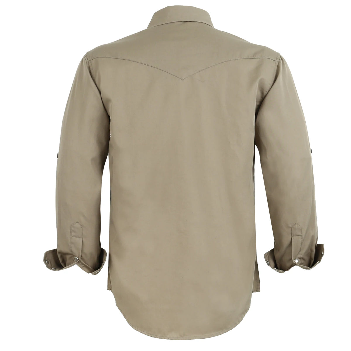 Men's Western Cowboy Long Sleeve Pearl Snap Button up Casual Work Solid Shirts