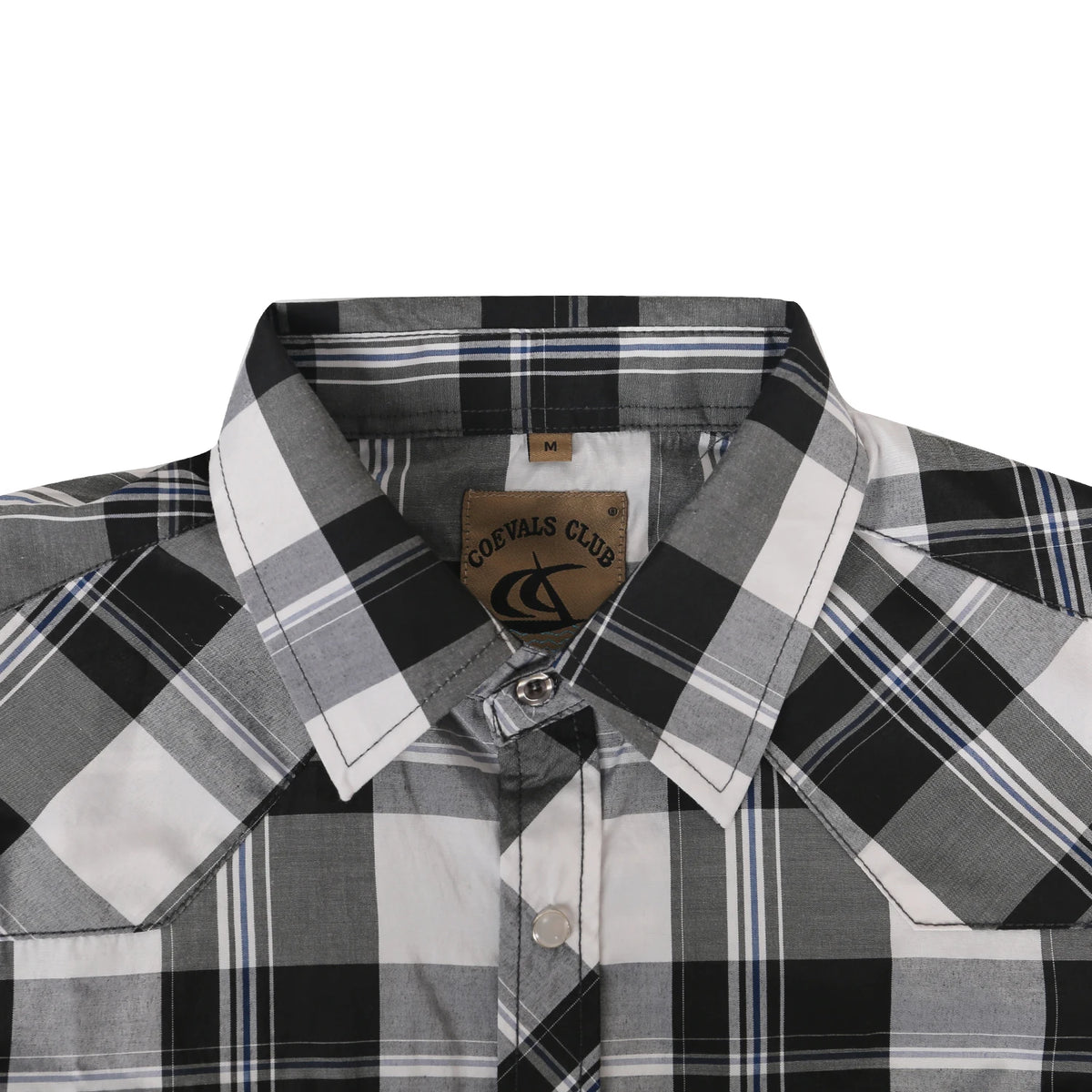 Men's Western Pearl Snap Button up Casual Cowboy Long Sleeve Two Pockets Work Plaid Shirts