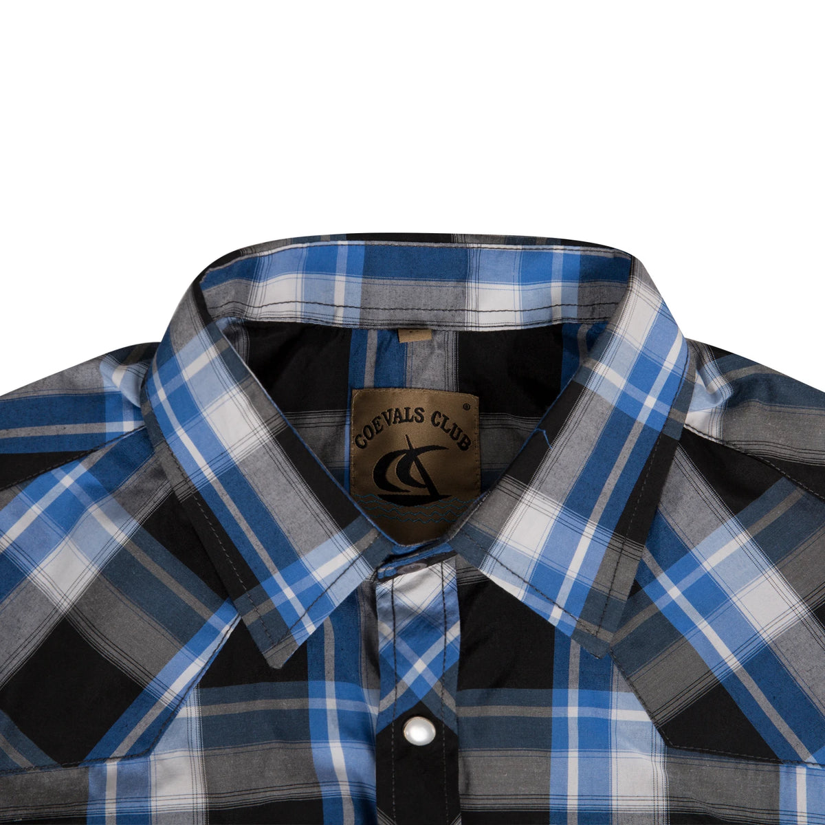 Men's Western Cowboy Short Sleeve Pearl Snap Button up Casual Work Plaid Shirts