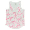 For Under for Womens Power in Pink Allover Print Tank Top White S Color White/Pink | 100% Authentic Made in China
