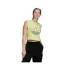 Adidas Originals Crop Tank Womens Active Shirts & Tees Color: Volt/Black  100% Authentic