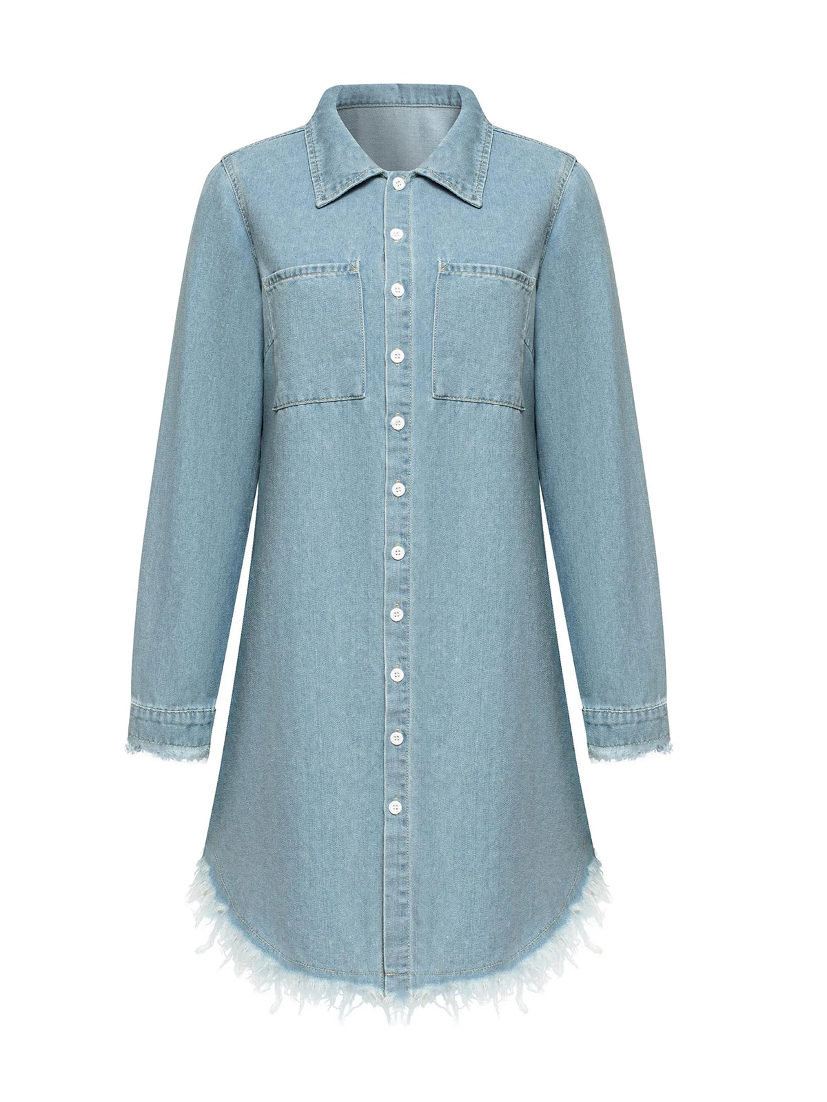 Women's Vintage Midi Dress Long Sleeve Casual Loose Denim Natural Waistline Breathable Washable Opt for Autumn's