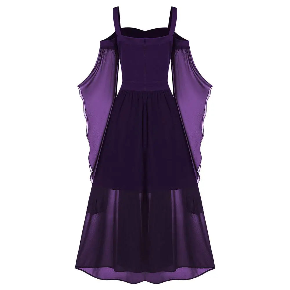 Women's Gothic Punk Style Off-the-shoulder Butterfly Sleeve Easter Cosplay Party Dress