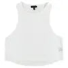 ALALA Womens Short All Day Crop Tank Top White L 100% Authentic