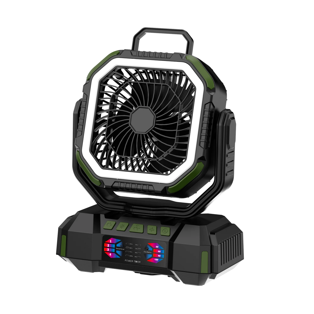 F22S 40000mAh Ventilateur Big Battery Double Motor USB Portable Camping Fan Rechargeable with Power Bank Night Light for Tent