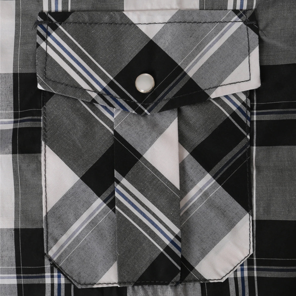 Men's Western Pearl Snap Button up Casual Cowboy Long Sleeve Two Pockets Work Plaid Shirts