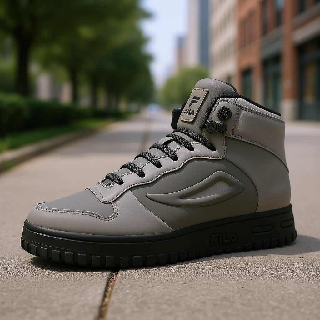 Fila Vicarious-Lx Men's Sneakers Grey Pu Upper Mesh Lining Lace Up Sporty Walking Shoes All Seasons Casual Style
