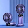 Mini Portable Fan Cute Design 3 Speed Personal Handheld fan and Desktop with Base Lightweight USB Rechargeable for Travel