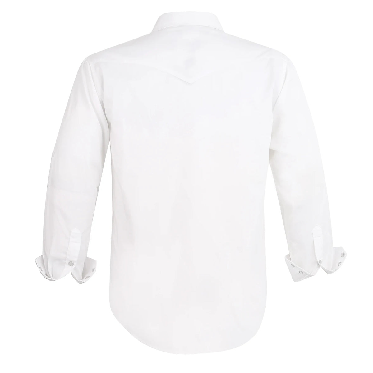 Men's Western Cowboy Long Sleeve Pearl Snap Button up Casual Work Solid Shirts