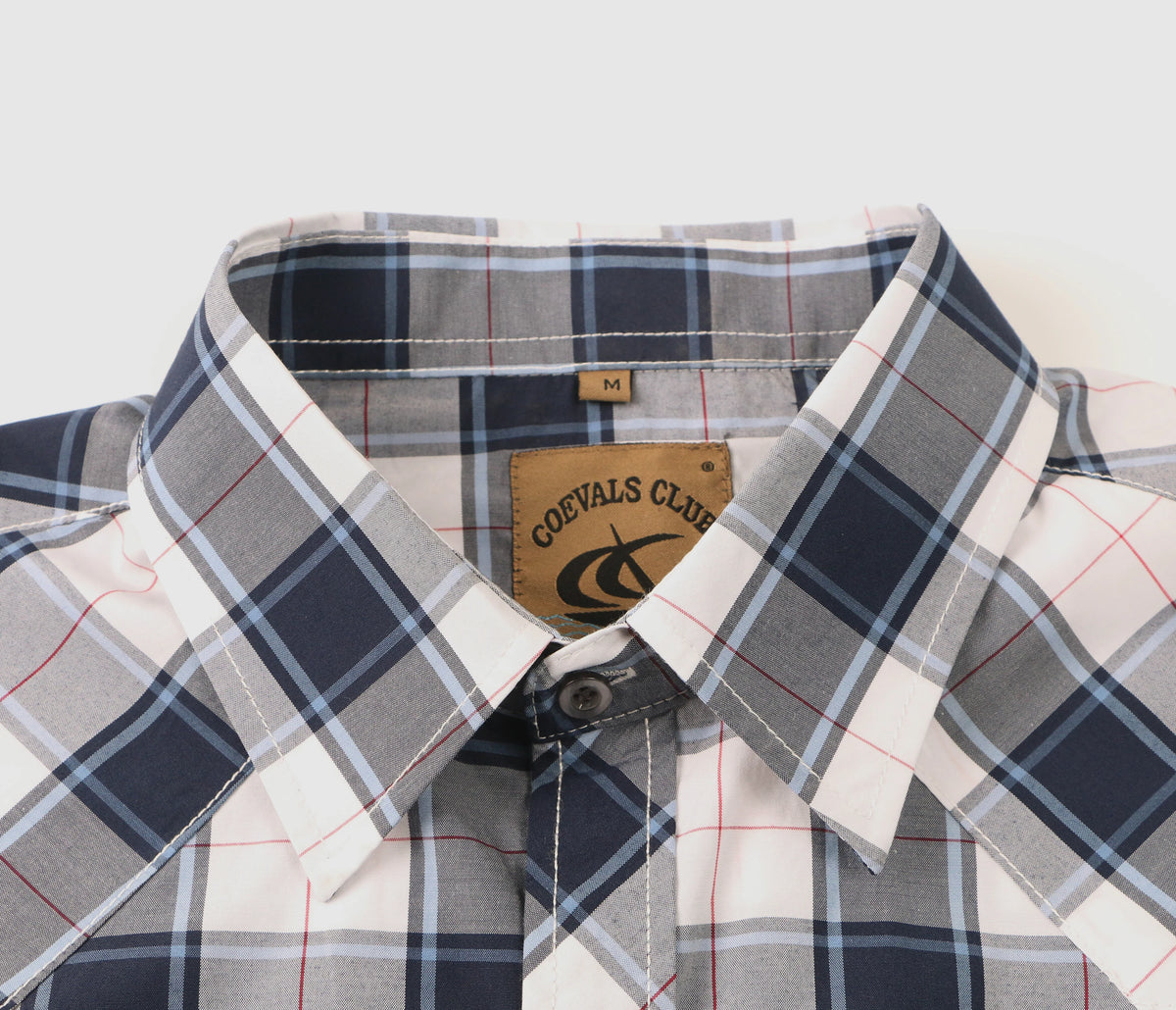 Men's Western Pearl Snap Button up Casual Cowboy Long Sleeve Two Pockets Work Plaid Shirts