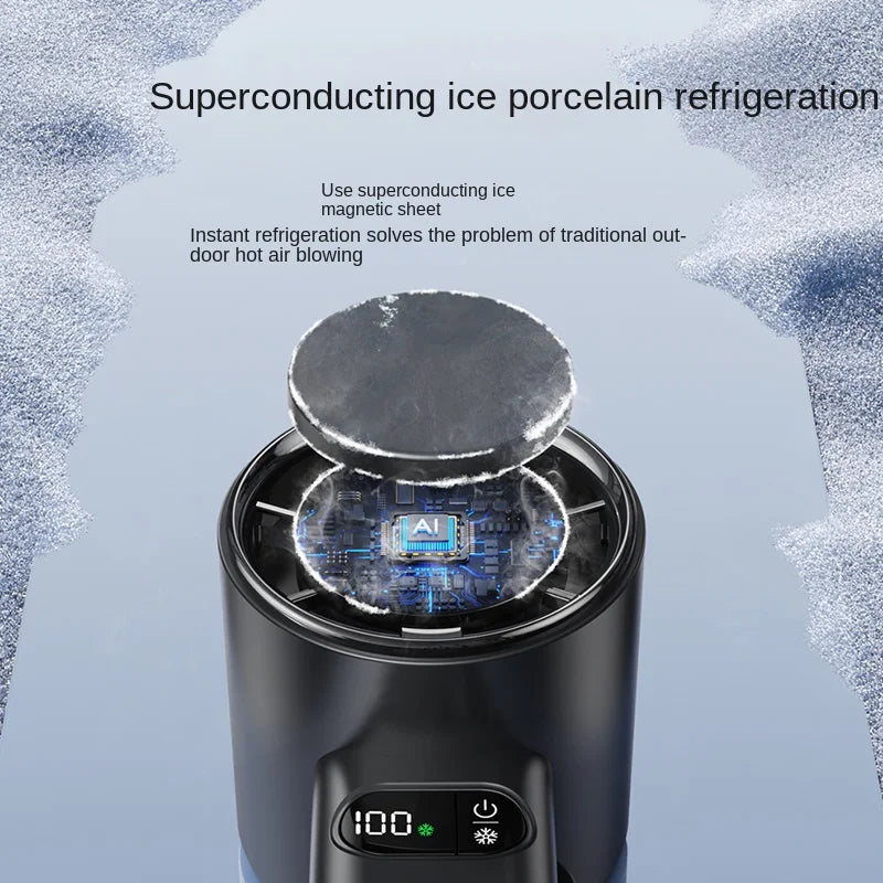 New Handheld Cold Compress Fan Student Outdoor Portable Mini Cold Compress Desktop Mini Handheld Fan
