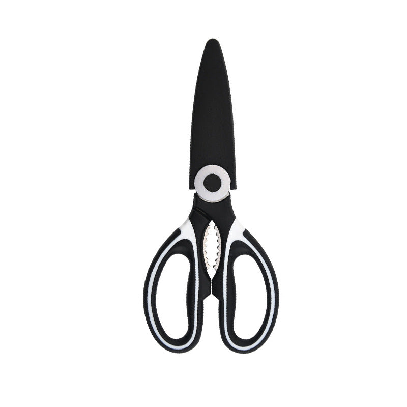 Multi-functional kitchen scissors household fish cutting vegetables roast meat chicken duck bones large stainless steel kitchen scissors wholesale