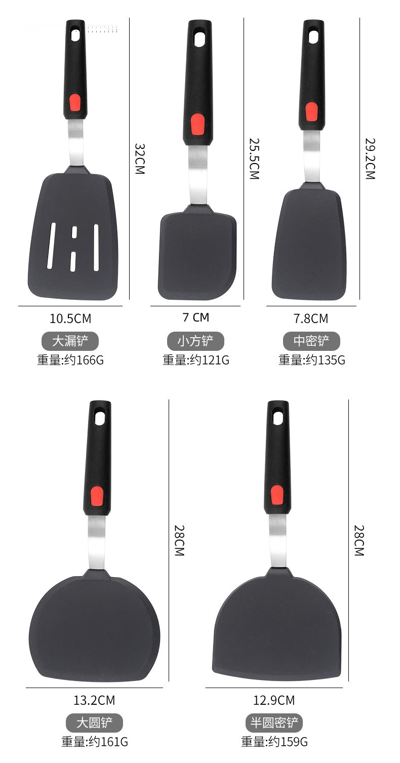 Silicone Cooking Utensils Teppanyaki Cooking Shovel Non-stick Pan Silicone Pancake Yazi Shovel Cross-border Hot Sale