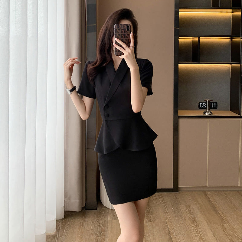 Professional Suit Women's Summer Thin Beautician High-end Beauty Salon Work Clothes Jewelry Store Tooling Formal Suit