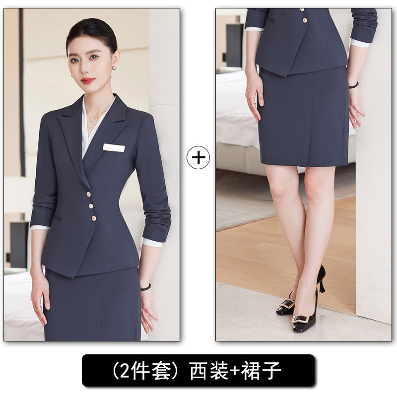 Professional Suit Pants for Women, Autumn Jewelry Store Front Desk Reception Work Uniform, Medical Beauty Club, Beauty Salon Secretary Workwear