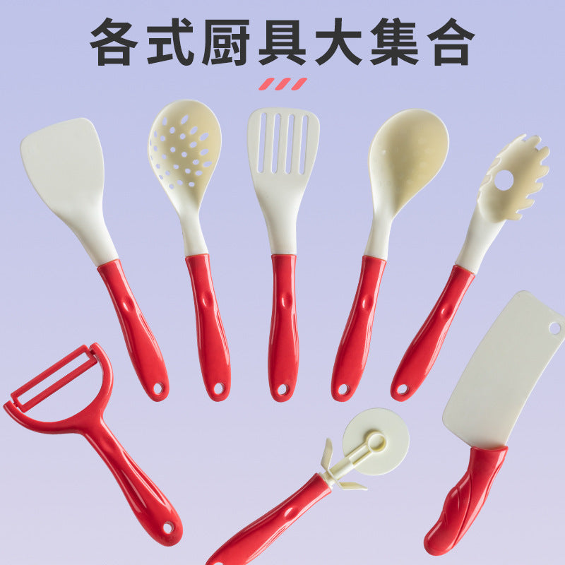 [Cross-border Exclusive] Simulation Kitchenette Cooking Kitchenware suit Fruit Chicing Music Cooking Induction Cooker to play house