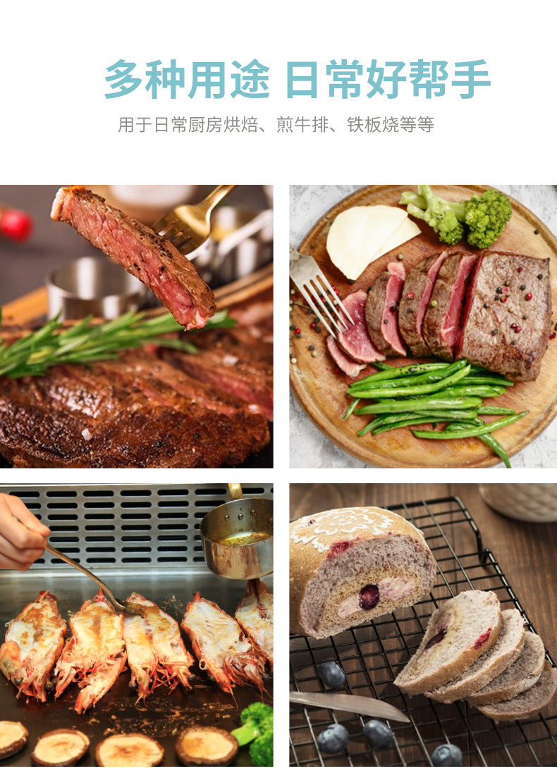 in stock Kitchen Japanese Cuisine Shovel Fried Steak Steak Grilled Shovel Stainless Steel Hollow Handle Pot Shovel Fried Teppanyaki Shovel