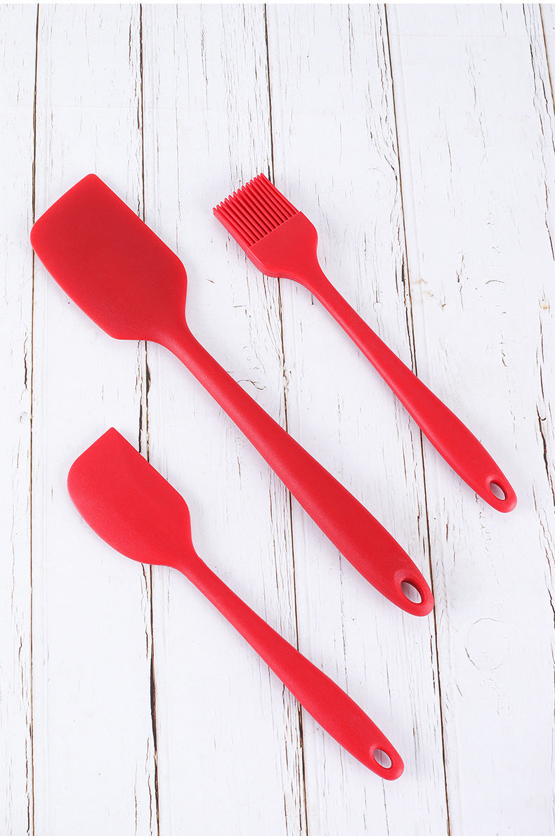 Cross-Border Kitchen Silicone Spatula Brush Egg Beater Silicone Kitchen Utensils 5-Piece Set Cooking Set Baking Tools