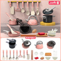 Cross-border simulation kitchenette cooking kitchenware suit fruit cutting music girls play house toys induction cooker cooking