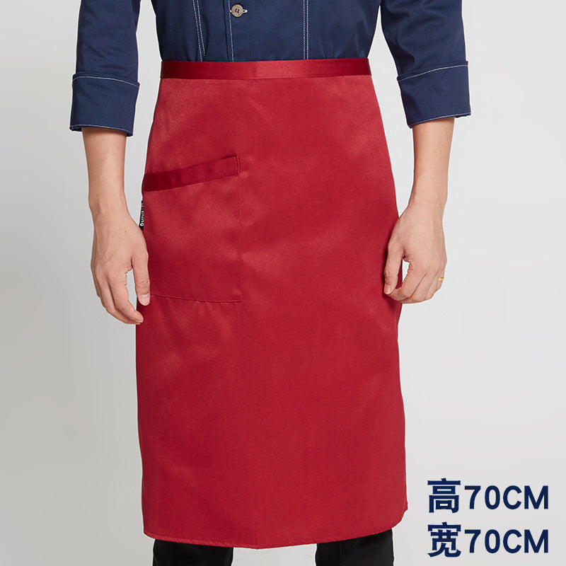 Chef work clothes apron half-length men's and women's hotel restaurant restaurant kitchen catering business special half-waist