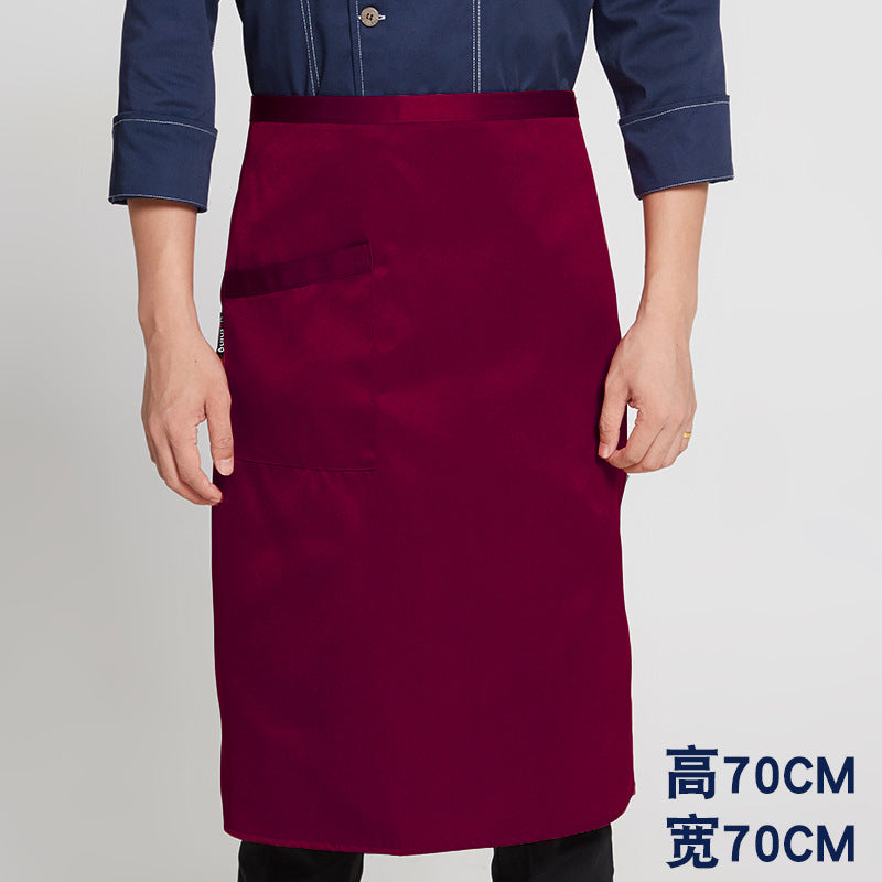 Chef work clothes apron half-length men's and women's hotel restaurant restaurant kitchen catering business special half-waist