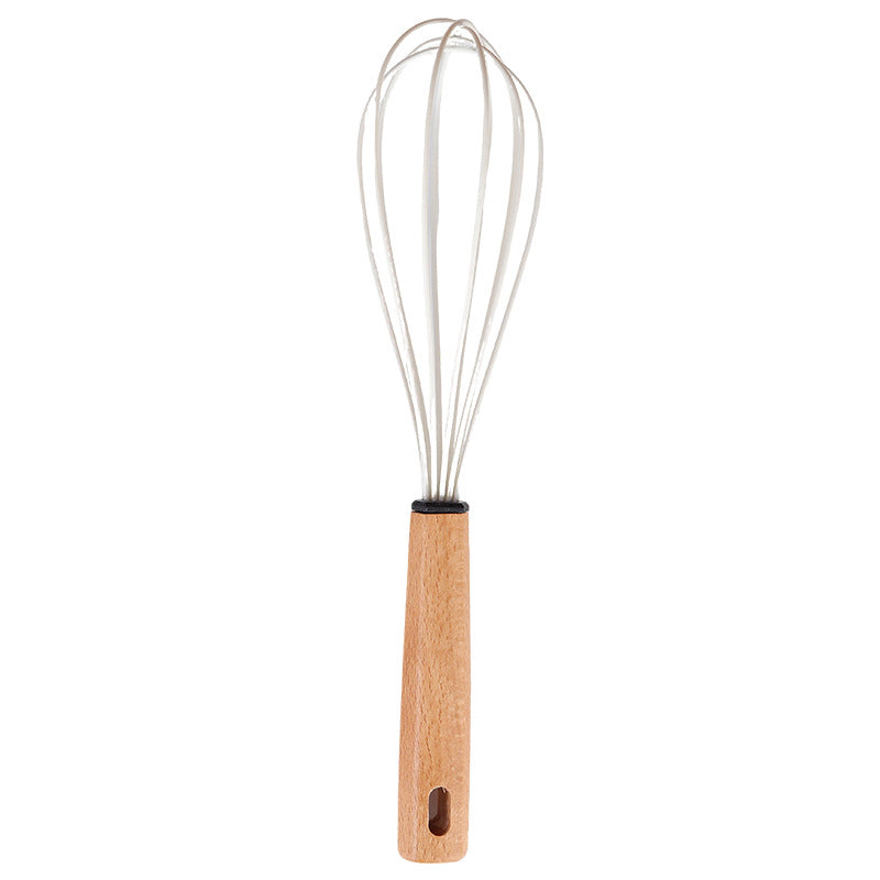 Wooden Handle Silicone Kitchen Utensil Set, Non-Stick Pan, Silicone Spatula, Soup Spoon, High Temperature Resistant Silicone Cooking Spatula, Daily Kitchen Utensils
