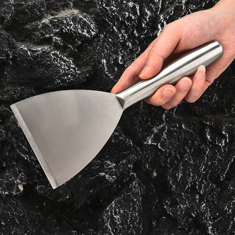 in stock Kitchen Japanese Cuisine Shovel Fried Steak Steak Grilled Shovel Stainless Steel Hollow Handle Pot Shovel Fried Teppanyaki Shovel