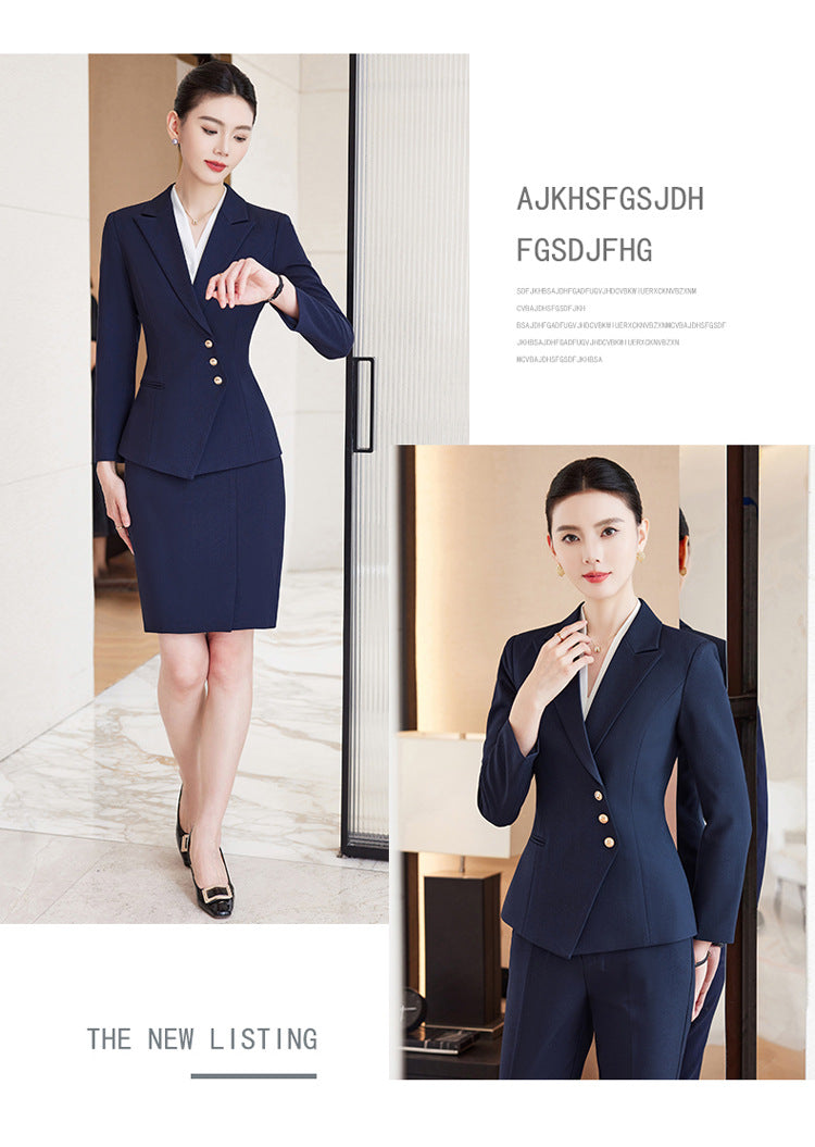 Professional Suit Pants for Women, Autumn Jewelry Store Front Desk Reception Work Uniform, Medical Beauty Club, Beauty Salon Secretary Workwear
