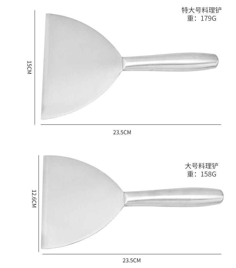 in stock Kitchen Japanese Cuisine Shovel Fried Steak Steak Grilled Shovel Stainless Steel Hollow Handle Pot Shovel Fried Teppanyaki Shovel