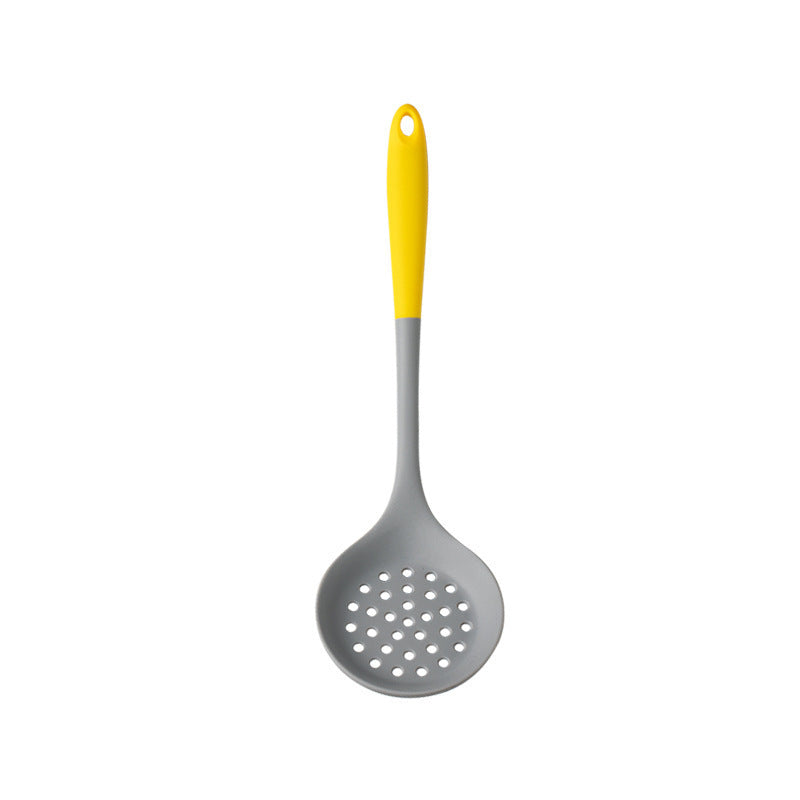 In-Stock Two-Color Silicone Kitchen Utensils, Kitchen Supplies That Won'T Damage Pots, Easy to Clean, Strainer, Soup Spoon, Spatula Set, Non-Stick Pan