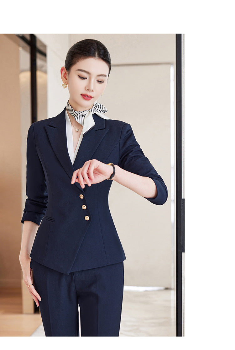 Professional Suit Pants for Women, Autumn Jewelry Store Front Desk Reception Work Uniform, Medical Beauty Club, Beauty Salon Secretary Workwear