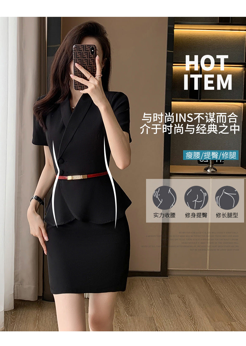 Professional Suit Women's Summer Thin Beautician High-end Beauty Salon Work Clothes Jewelry Store Tooling Formal Suit