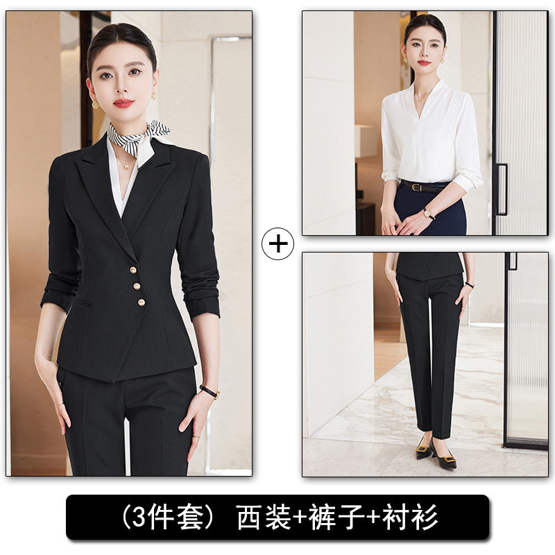 Professional Suit Pants for Women, Autumn Jewelry Store Front Desk Reception Work Uniform, Medical Beauty Club, Beauty Salon Secretary Workwear