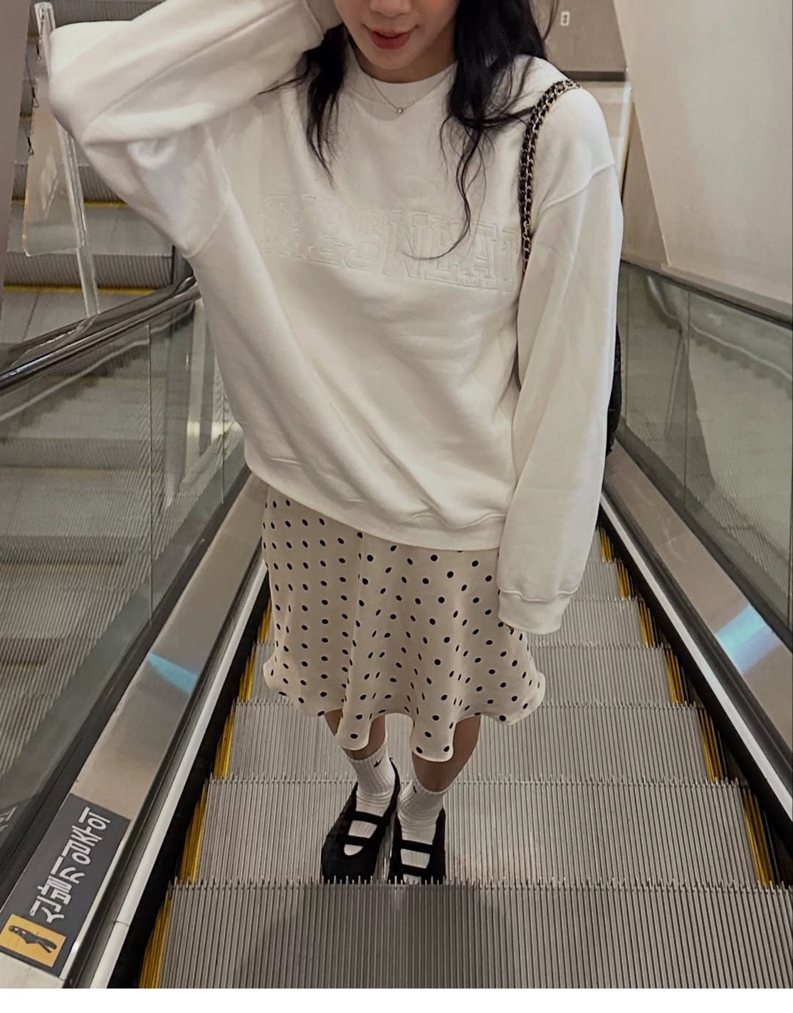 Miu Series Triacetate Polka Dot Skirt Korean Style Satin Polka Dot Elastic Waist Bias-Cut A-Line Skirt Women's Fishtail Skirt