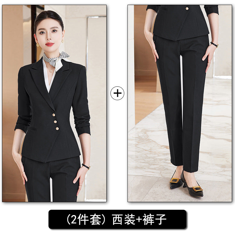 Professional Suit Pants for Women, Autumn Jewelry Store Front Desk Reception Work Uniform, Medical Beauty Club, Beauty Salon Secretary Workwear