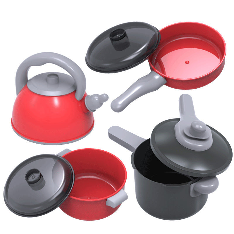 [Cross-border Exclusive] Simulation Kitchenette Cooking Kitchenware suit Fruit Chicing Music Cooking Induction Cooker to play house