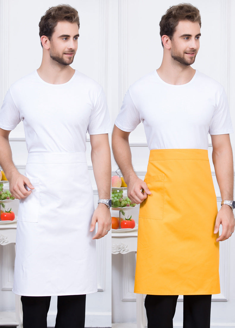 Chef work clothes apron half-length men's and women's hotel restaurant restaurant kitchen catering business special half-waist