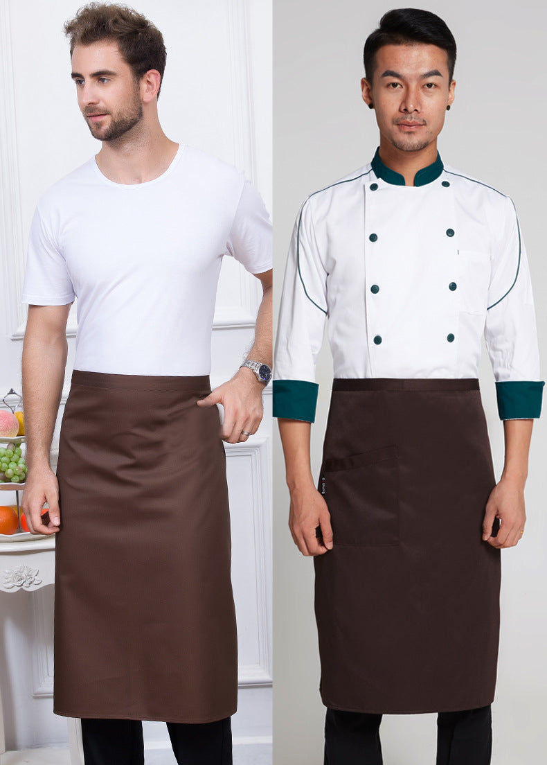 Chef work clothes apron half-length men's and women's hotel restaurant restaurant kitchen catering business special half-waist