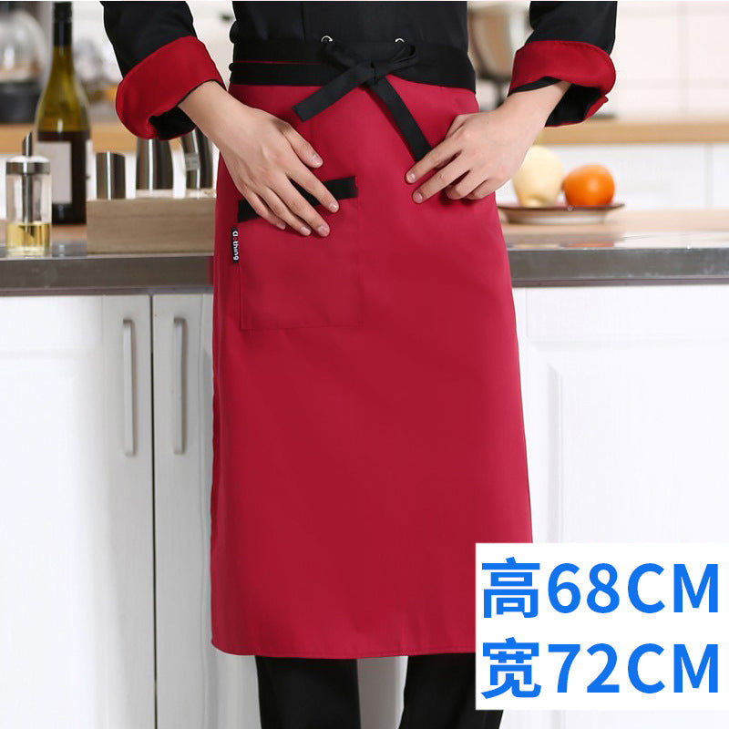 Chef work clothes apron half-length men's and women's hotel restaurant restaurant kitchen catering business special half-waist