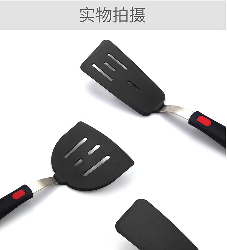 Cross-Border Silicone Cooking Utensils Non-Stick Pan Silicone Spatula Teppanyaki Cooking Spatula Pancake Tamagoyaki Spatula Leaking Spatula